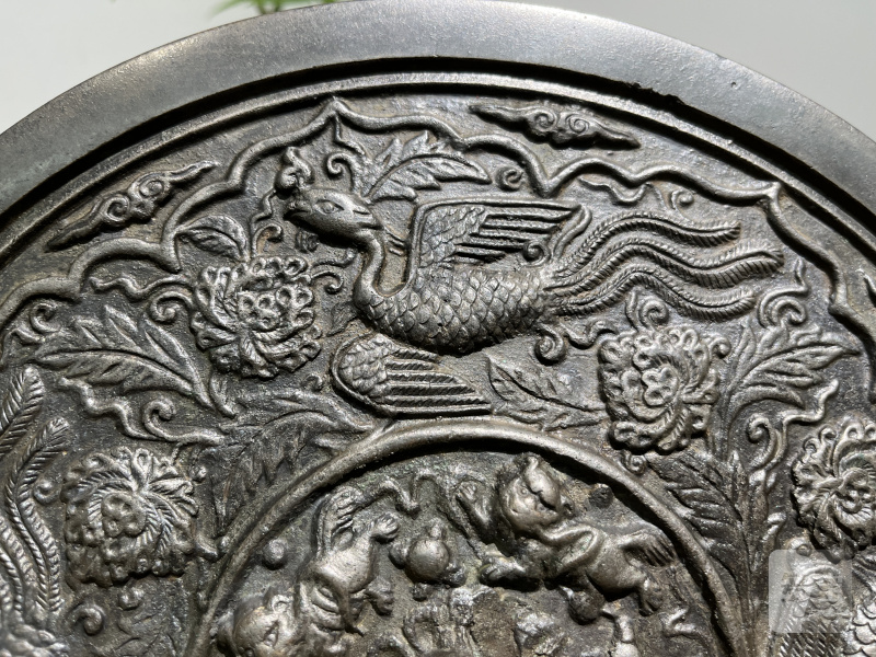 明 四凤穿花纹镜 - 图7